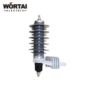 Pararrayos de protección contra sobretensiones de polímero de 11kV 10kA con soporte aislado de Varistor para subestaciones al aire libre - Product Image 1