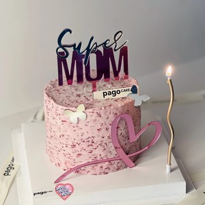 Honey And Sweetness Acrylic Cake Topper Heart Butterfly Mom Mother S Day Decor Cake Plugin - Product Image 1