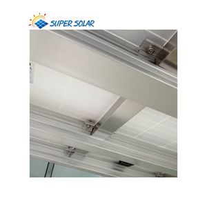 Abri de voiture en aluminium Supersolar pour <span class=keywords><strong>2</strong></span> <span class=keywords><strong>voitures</strong></span>, structure <span class=keywords><strong>solaire</strong></span>, toit imperméable, fondation en béton, garantie 12 ans, résistant au vent fort - Product Image 4