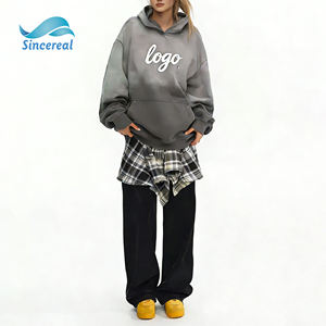 Felpa con Cappuccio Personalizzata con Design Sfumato e Effetto Invecchiato, <span class=keywords><strong>Stile</strong></span> <span class=keywords><strong>Vintage</strong></span> Casual - Product Image 2