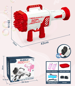 <span class=keywords><strong>Pistola</strong></span> <span class=keywords><strong>de</strong></span> <span class=keywords><strong>burbujas</strong></span> <span class=keywords><strong>de</strong></span> juguete Gatling <span class=keywords><strong>Boom</strong></span> cohete <span class=keywords><strong>de</strong></span> plástico <span class=keywords><strong>de</strong></span> 52 agujeros más popular con luz - Product Image 4