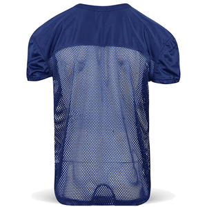 Maillot de football américain personnalisé bleu pour homme, respirant, en maille polyester, vêtements de sport, maillot de football américain - Product Image 1