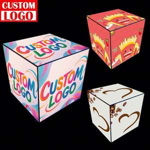 Boîte à lumière LED en forme de cube pour bar à café, boîte à lumière décorative créative en forme de cube, boîte à lumière en forme de cube avec motif personnalisé - Product Image 1