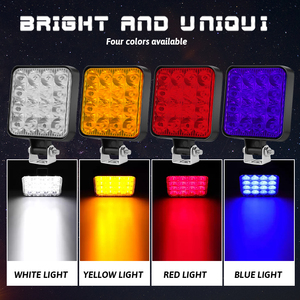 Lampe de travail <span class=keywords><strong>LED</strong></span> antichoc 12V 24V <span class=keywords><strong>pour</strong></span> tracteur, faisceau large 3,3 pouces, jaune/blanc, carrée, <span class=keywords><strong>pour</strong></span> camion, tout-terrain et bateau - Product Image 6
