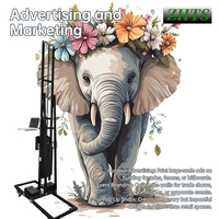 Máquina de impresión de pared automatizada, impresora de inyección de tinta personalizada para decoraciones de murales, cabezales de impresión XP600 DX7 para arte de pintura de pared flexible