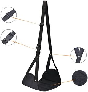 Repose-pieds de voyage Portable personnalisé de haute qualité vol à main bureau repose-pieds <span class=keywords><strong>hamac</strong></span> en noir - Product Image 2