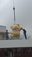 Dış Mekan 304 Paslanmaz Çelik Büyük Ayı Heykeli Zhongxiang Markası Jiangsu'da Üretilmiştir