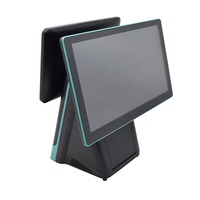 Sistema POS de Pantalla Dual de 15.6 Pulgadas y 11.6 Pulgadas, CPU I5 de 12.ª Generación, Windows 10, Pantalla Táctil Todo en Uno, Caja Registradora para Comercio Minorista