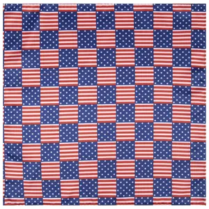 Wholesale Men's American Flag Pocket Square Blue With White Stars Patriotic Kerchief For USA Independence Day Accessories