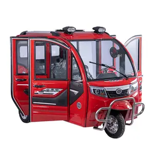 Customized Color 3 Wheels Passenger Taxi Electric Closed Tricycles Car