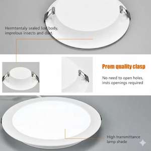 최고의 품질 슬림 <span class=keywords><strong>LED</strong></span> 원형 패널 조명 비 조광 매입형 천장 조명 플라스틱 램프 본체와 실내 <span class=keywords><strong>LED</strong></span> - Product Image 4