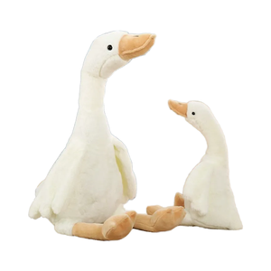 Peluche de Ganso con Cuello Largo, Súper Suave, Relleno de Algodón PP para Aliviar el Estrés - Product Image 1