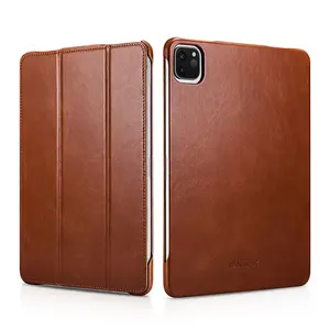 12.9inch Smart Shockproof Genuine Leather Cover Vintage Leather Business Style Case for iPad