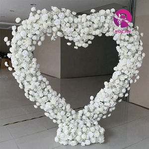 Wedding Stage Arch Backdrop Decoration Silk Flower Arrangement Floral Garland <strong>Moon</strong> <strong>Gate</strong> Red Rose Arch Artificial Flower - Product Image 4