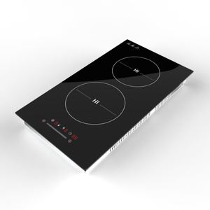 Table de cuisson à induction double de haute qualité 3500W, plaque de cuisson <span class=keywords><strong>électrique</strong></span> <span class=keywords><strong>Domino</strong></span> 2 zones, surface en verre, commande tactile, multifonction, encastrable - Product Image 3