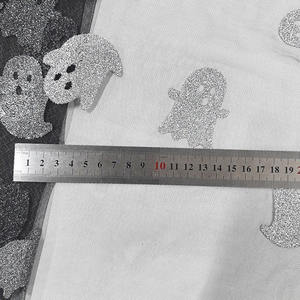 <span class=keywords><strong>Tissu</strong></span> en maille imprimé <span class=keywords><strong>gobelin</strong></span> noir à prix bon marché <span class=keywords><strong>tissu</strong></span> Hallowmas très léger pour la décoration de maison fantôme - Product Image 6