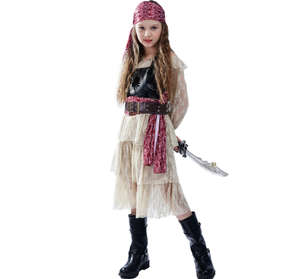 Gonna Pirata in Pizzo per Bambine Luolan, Costume di Halloween per Feste in Maschera e Cosplay TV e Cinema, Taglie S/M/L - Product Image 4