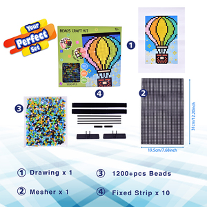 2025 New Handmade DIY Wall Painting Canvas Art 5mm Perler Hama <b>Fuse</b> <b>Beads</b> Kit for Children Ironing <b>Beads</b> Mesh PE Material - Product Image 3