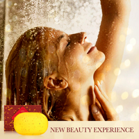 Barre de bain exfoliante nettoyage en profondeur personnalisée marque privée savon en or 24K fait à la main blanchissant le corps