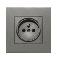 YH Panneau mural tactile pour PC domestique, norme européenne, 10A 250V, prise de courant IP20, 2 modules, design moderne