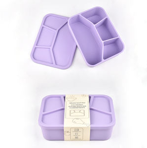 Vente en usine de service personnalisé pour le stockage d'aliments pour bébés récipient alimentaire réutilisable à 4 compartiments avec couvercles et <span class=keywords><strong>micro</strong></span>-ondable - Product Image 4