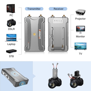 Kit Extensor Inalámbrico 5.8G 300M, Transmisor y Receptor Inalámbrico 1080P, Compatible con Baterías NP-F para DSLR, Laptop, PC, Plateado, OEM - Product Image 3