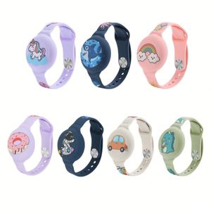 Bracelet en silicone personnalisable et étanche pour AirTag, pour enfants, avec étui de protection mignon à motif de dessin animé, sangle réglable, sérigraphie, cadeau - Product Image 1