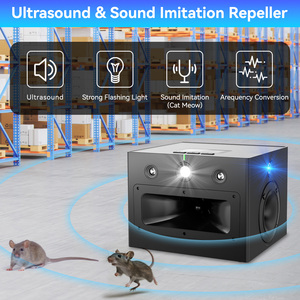 Haut-parleurs à ultrasons à usage commercial pour la dissuasion des rongeurs à haute puissance d'intérieur Lumière stroboscopique Souris électrique <span class=keywords><strong>Rat</strong></span> Souris Répulsif - Product Image 6