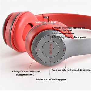 P47 TF FM không dây Earbuds Tai nghe màu xanh răng 5.<span class=keywords><strong>0</strong></span> stereo âm nhạc Tai nghe di động gấp chơi game tai nghe audifonos P47 - Product Image 4