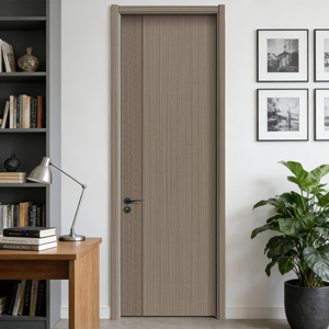 Porte en bois à surface ignifuge, design moderne, nouvelle tendance, vente chaude, pour hôtels, appartements, chambres à coucher - Product Image 3