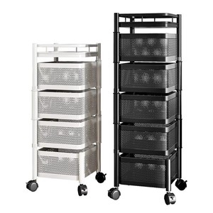 High Quality Multi-Layer Metal <strong>Kitchen</strong> <strong>Storage</strong> <strong>Rack</strong> Rotating Household <strong>Rack</strong> with Multiple Functional <strong>Storage</strong> Shelves - Product Image 2