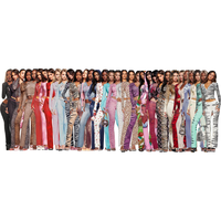 Nouvel ensemble deux pièces zèbre Y2K pour femme : crop top zippé, pantalon évasé, veste et pantalon imprimés léopard – Ensembles 2 pièces pour femme