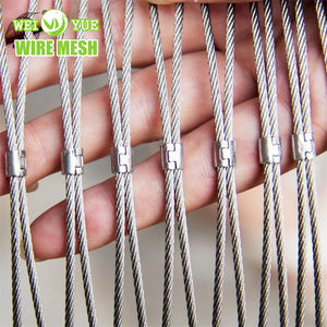 हस्तबुने स्टेनलेस स्टील तार रस्सी सीढ़ी रेलिंग बाड़ जाल जाल जाल - Product Image 3