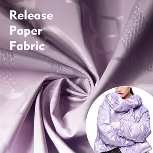 Outdoor Wandelen Kleding Donsjacks Gecoat Polyester Gelamineerd Release Papier Parelmoer Shiny Outdoor Stof Voor Kleding