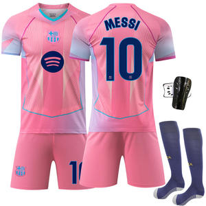 2526 Completo da <span class=keywords><strong>Calcio</strong></span> in Rete Edizione Speciale Rosa Barcellona N. Maglietta a Maniche Corte con Scollo a V per Bambini, Produzione per il Commercio Estero - Product Image 5