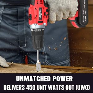 Cordless <b>Power</b> Drill Set: 21V Driver <b>Tool</b> Kit With 24+1 High Torque 2 Variable Speed 3/8'' Keyless Chuck FH-6218S Cordless <b>Power</b> - Product Image 5