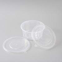 Conteneur alimentaire rond transparent jetable en PP, bol en plastique transparent Shandong pour aliments pour bébés, repas prêts à manger, emballage pour aliments pré-cuits