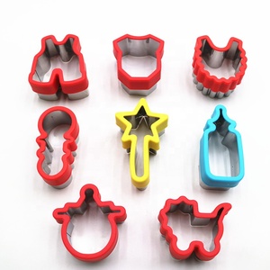 <span class=keywords><strong>Emporte</strong></span>-pièces en acier inoxydable écologiques personnalisés pour la rentrée scolaire, formes sur le thème des bébés - Product Image 1