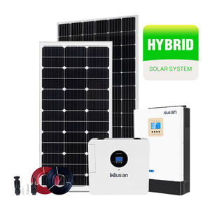 Panel tenaga surya hibrida, Set panel surya sistem kekuatan tenaga surya dengan baterai dan Inverter 5kW 10KW 15kW 20kW 25kW 30kW untuk rumah dengan baterai - Product Image 2