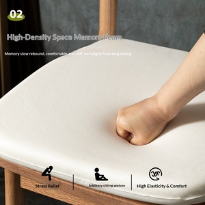 Cuscino per sedia da pranzo a forma di ferro di cavallo in velluto scamosciato stile vintage di alta gamma, in memory foam antiscivolo, per sedie in legno massello, morbido e confortevole - Product Image 3