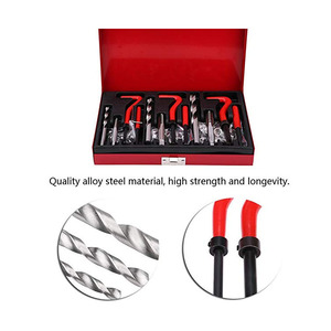Hilo de kit de instalación/reparación <span class=keywords><strong>herramienta</strong></span> taladro kit grifo 88 piezas de kit de reparación de roscado inserciones - Product Image 4
