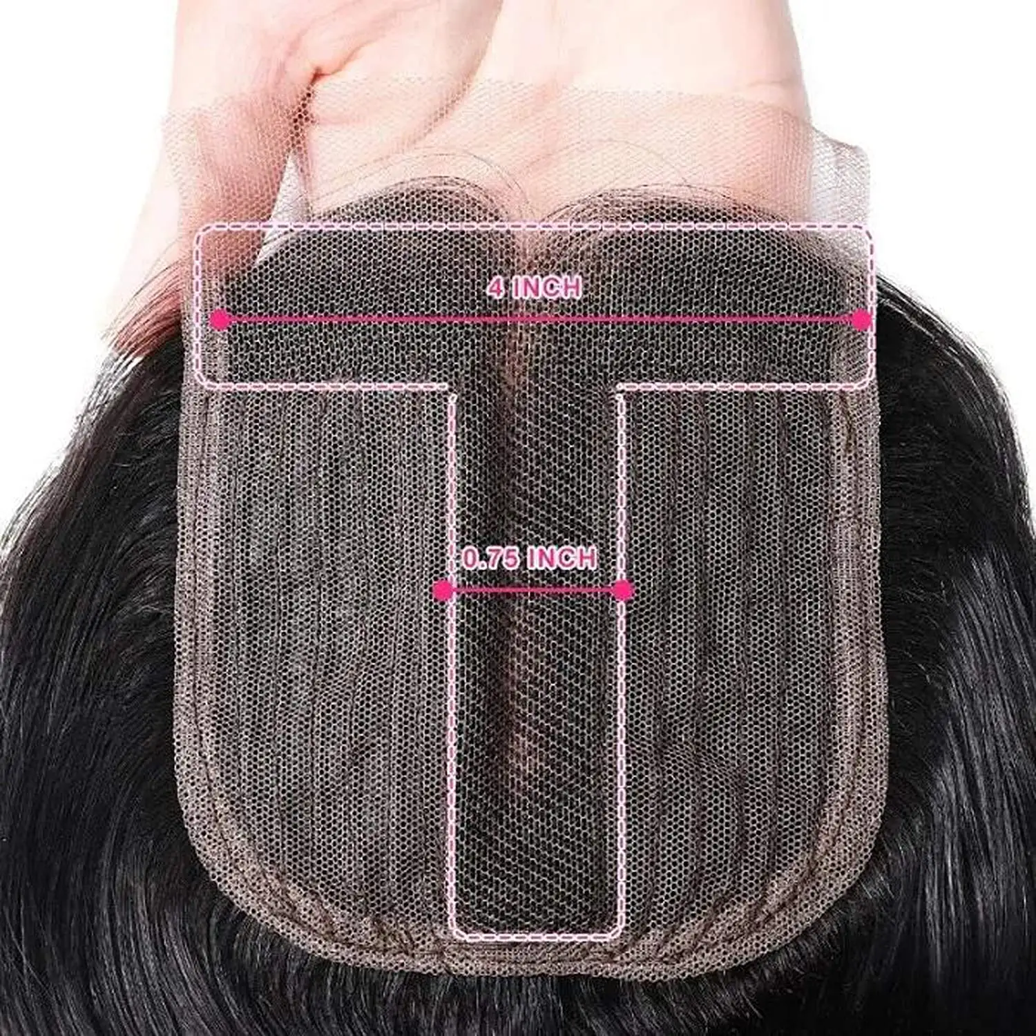 Wholesale Cheap Price 4*4*1 T part Human Hair Closure Body Wave Front Closure Natural Black High quality