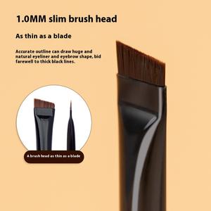 Pinceau pour eye-liner ultra-fin à 3 lames, tête plate inclinée, outil de maquillage, beauté des yeux de ver à soie, caractéristique pour les paupières, le visage, le <span class=keywords><strong>crayon</strong></span> à sourcils - Product Image 2