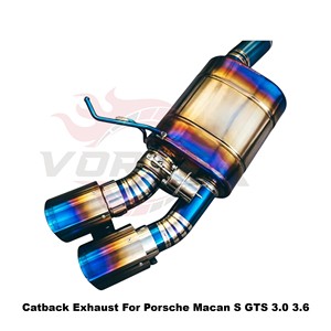 Vortex Burnt Titanium Full <b>Exhaust</b> System With Vacuum Valve For Porsche Macan S GTS 3.0 3.6 Racing - Product Image 6