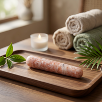 Baguettes de massage en pierre de soleil naturelle lisse, artisanat en cristal, pierres de Reiki, minéraux Feng Shui, vente en gros