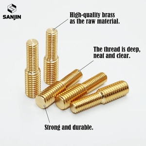 Adaptador de latón de doble cabezal con rosca reductora continua M3 M4 M5 M6 M8 M10, conversión macho-macho, <span class=keywords><strong>perno</strong></span> de ajuste para ordenador - Product Image 2