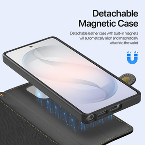 เหมาะสำหรับเคสโทรศัพท์แบบกระเป๋าหนังใส่บัตร S26 Ultra พร้อมกระเป๋าแม่เหล็กแบบถอดได้ 2-in-1, เคสป้องกัน S26, สายคล้องคอสุดเทรนดี้ - Product Image 4