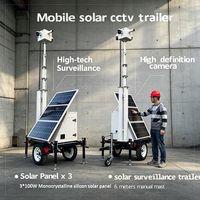 Mini-remorque de surveillance solaire pour caméra CCTV, idéale pour la surveillance des routes rurales