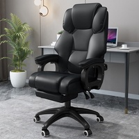 Chaise de bureau exécutive confortable en cuir avec structure en bois, fonctions de réglage en hauteur, soulagement de la fatigue en position assise prolongée