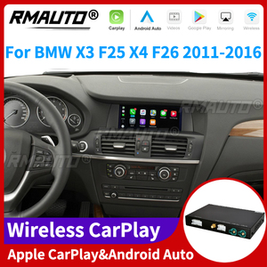 Système sans fil Apple CarPlay NBT CIC pour BMW X3 F25 X4 F26 2011-2016 Android Auto Mirror Link AirPlay Caméra de recul - Product Image 1